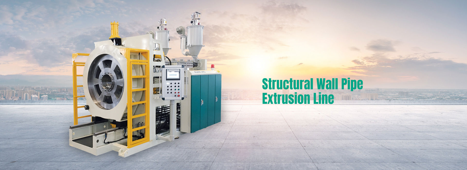 Línea de extrusión de tubos de pared estructurada